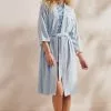 ESSENZA: Kimono & Mäntel Sarai Uni Kimono Blue